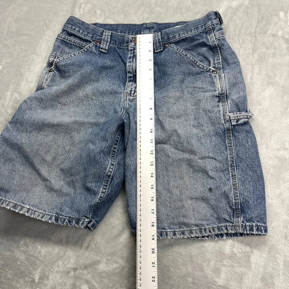 Lee Carpenter Shorts Mens 32 Blue Denim Utility Pockets Hammer Loop 2195207 - Picture 4 of 6